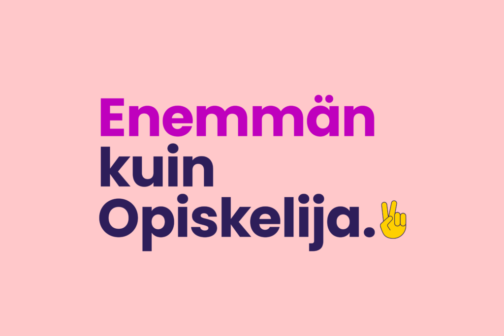 Teksti enemmän kuin Opiskelija ja emoji.